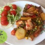 Φουρνιστό κοτόπουλο με αρακά1