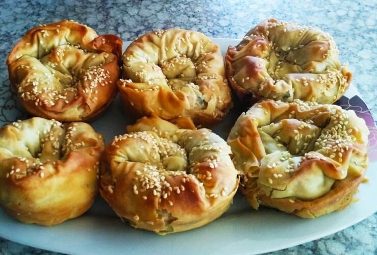 Πρασοπιτάκια με Φέτα