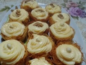 Φωλιές Κανταϊφιού με Κρέμα Πατισερί