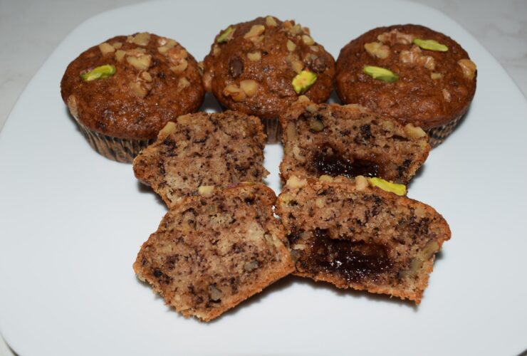 Muffins με Μπανάνες